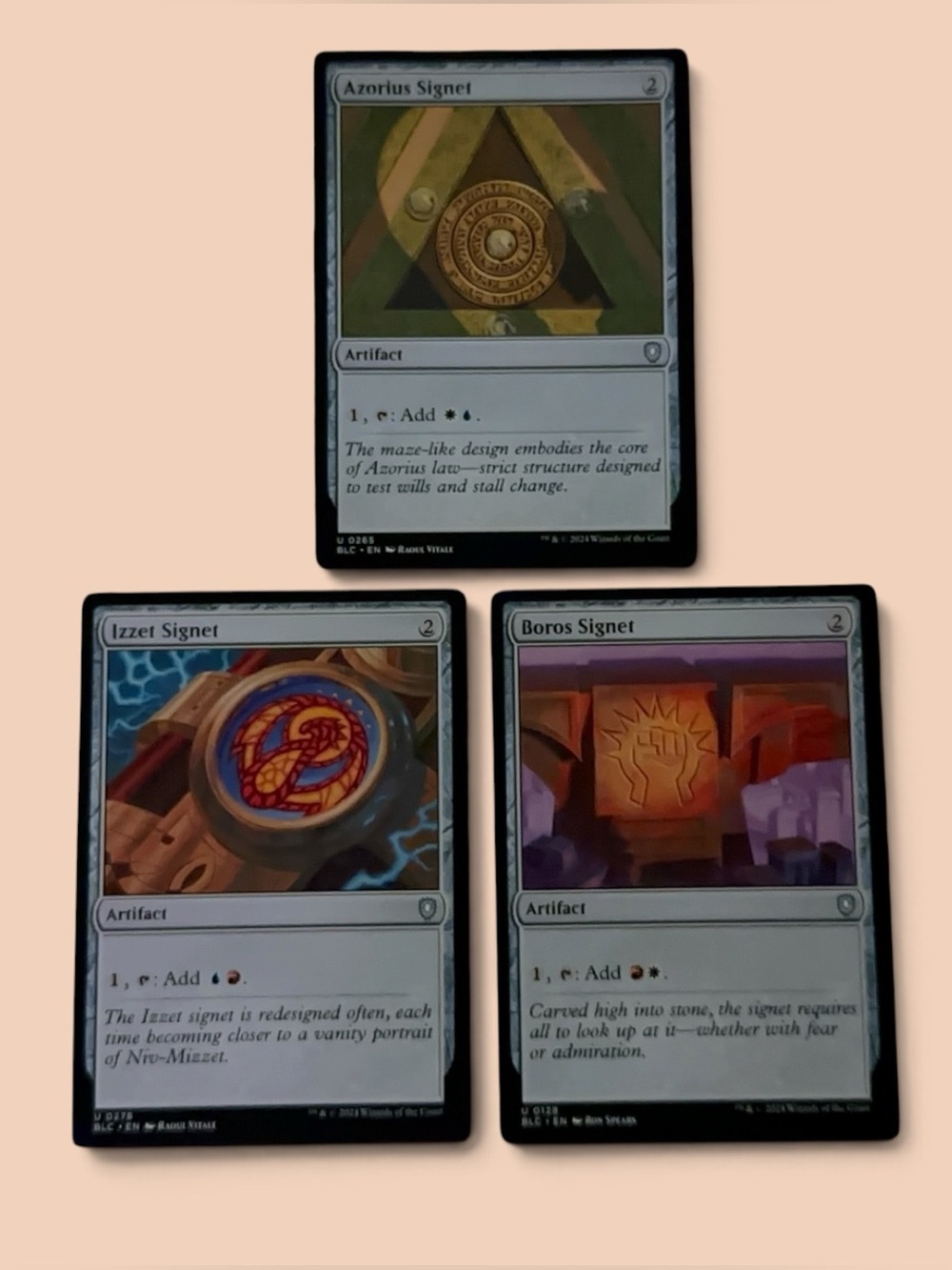 MTG Signet Mana Rock Lot 3 Cards Azorius Izzet Boros Bloomburrow Commander